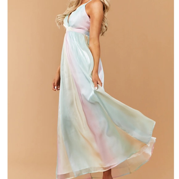 Pastel Rainbow Maxi Dress - Picture 4 of 7